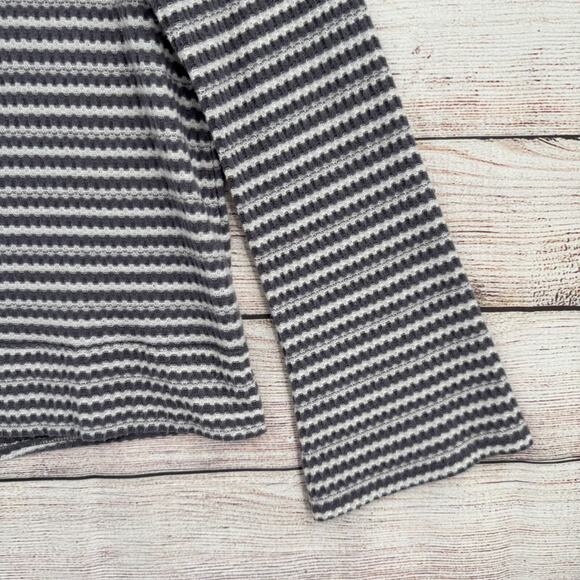 Lucky Brand‎ Striped Scoop Neck Tie Side Knit Top Women's Size Medium Gray/White - Picture 8 of 11